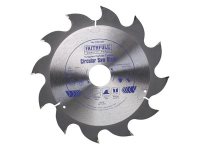 Faithfull FAIZ1901230 TCT Circular Saw Blade 190 x 30mm x 12T POS FAIZ1901230