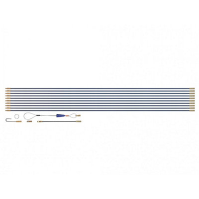 Faithfull Fibregl Cable Rod Set 15pc 10 X 1000mm Multi Colour (One Size)