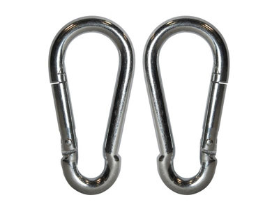 Faithfull Fire Brigade Snap Hook 8mm Zinc Plated Pack 2 FAICHFBS80