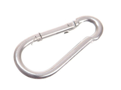 Faithfull Fire Brigade Snap Hook Pack of 4 - 6mm Zinc Plated Heavy-Duty Hooks