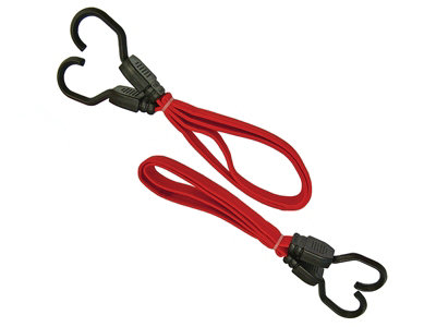 Faithfull Flat Bungee Cord 76cm 30in Red 2 Piece FAITDBUNG30