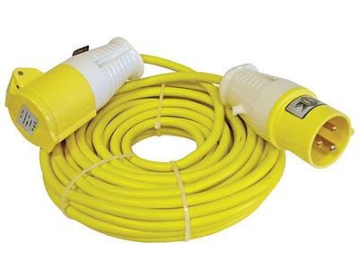 Faithfull FPPTL14ML 110v Trailing Lead 16amp 14m One Socket Cable