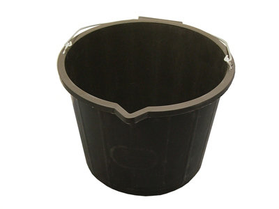 Faithfull General-Purpose Bucket 14 litre (3 gallon) - Black FAI3GBUCKET