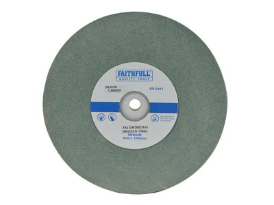 Faithfull General Purpose Grinding Wheel 200 x 25mm Green Grit FAIGW20025GG