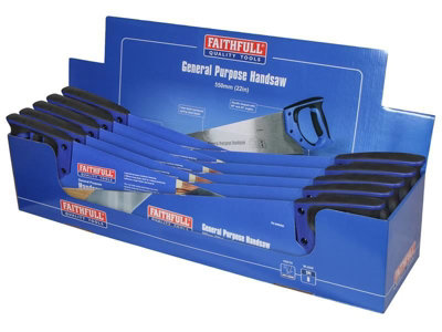 Faithfull  General-Purpose Hardpoint Handsaw 550mm (22in) 8 TPI FAISAWG22 - 4