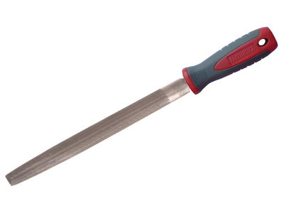 Faithfull Half-Round Second Cut Engineers File with Handle - 200mm (8in) for Precision Work