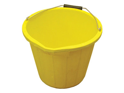 Faithfull Heavy-Duty Bucket 14 litre (3 gallon) - Yellow FAI3GBUCKYEL