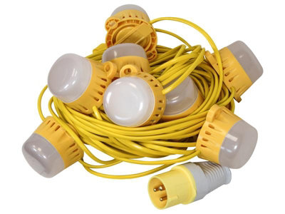 Faithfull HI-22LED-B Festoon Lights 10 LED Bulbs 110V 22m FPPSLFESTL22