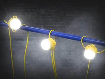 Faithfull HI-22LED-B Festoon Lights 10 LED Bulbs 110V 22m FPPSLFESTL22 - 3