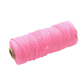 Faithfull - Hi-Vis Nylon Brick Line 100m (330ft) Pink