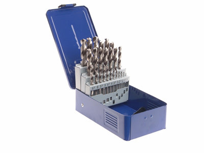 Faithfull HSS Drill Bit Set of 25 M2 1 - 13mm & Case FAIMSET25PRO | DIY ...