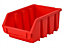 Faithfull Interlocking Storage Bin Size 2 Red 116 x 161 x 75mm FAITBBIN2