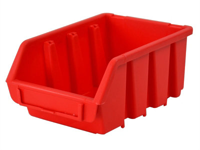 Faithfull Interlocking Storage Bin Size 2 Red 116 x 161 x 75mm FAITBBIN2