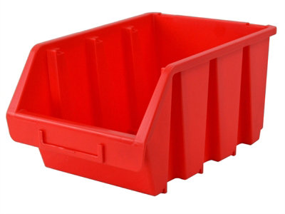 Faithfull Interlocking Storage Bin Size 4 Red 209 x 340 x 155mm FAITBBIN4