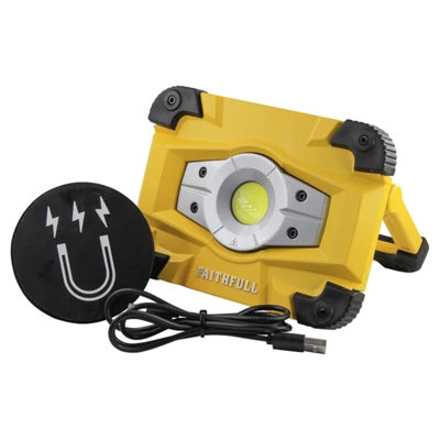 Faithfull JF8110-20W Rechargeable LED Work Light 20W Magnetic FPPSLFF20WR