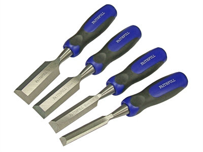 Faithfull JYGD0104 Bevel Edge Butt Chisel Set, 4 Piece FAIWCBUTTS4