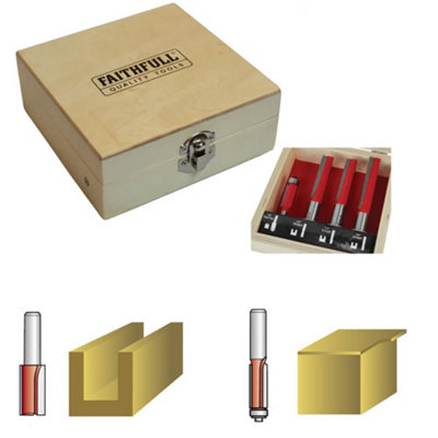 Faithfull Kitchen Worktop Cutters Carbide Router Bits 1/2