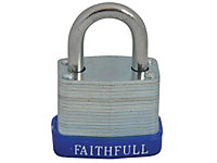 Faithfull - Laminated Steel Padlock 30mm 3 Keys