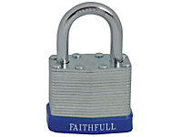 Faithfull - Laminated Steel Padlock 40mm 3 Keys