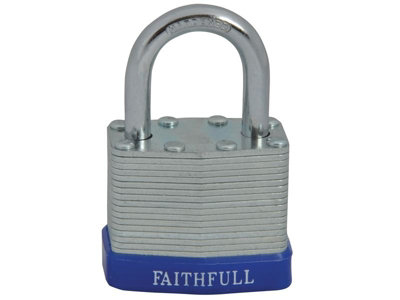 Faithfull - Laminated Steel Padlock 40mm 3 Keys