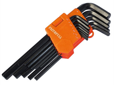 Faithfull  Long Arm Hex Key Set, 13 Piece (1.3-10mm) FAIHKS13ML