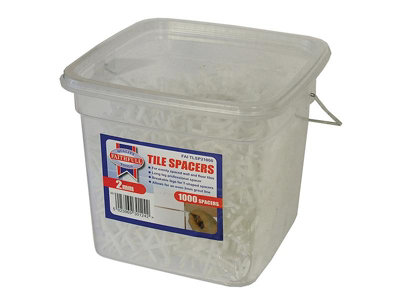 Faithfull Long Leg Tile Spacers 2mm - Tub of 1000 for Perfect Tiling