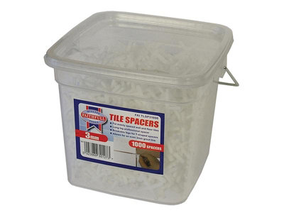 Faithfull Long Leg Tile Spacers 3mm - Tub of 1000 for Perfect Tiling