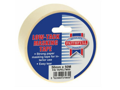 Faithfull - Low Tack Masking Tape 50mm x 50m