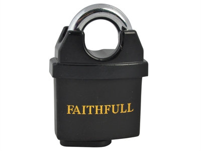 Faithfull LS 05 PVC Coated Brass Padlock 50mm FAIPLB50WP