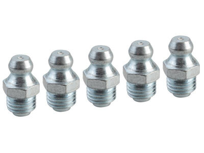 Faithfull M8 X 1.0 Straight Grease Nipples - Pack of 5 for Ultimate Durability