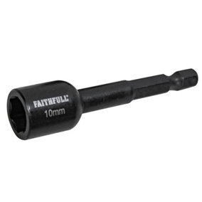 Faithfull - Magnetic Impact Nut Driver 10mm x 1/4in Hex