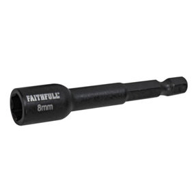 Faithfull - Magnetic Impact Nut Driver 8mm x 1/4in Hex