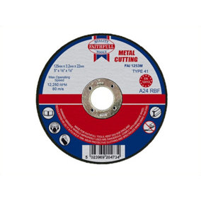 Faithfull  Metal Cut Off Disc 125 x 3.2 x 22.23mm FAI1253M