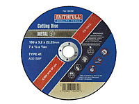 Faithfull  Metal Cut Off Disc 180 x 3.2 x 22.23mm FAI1803M