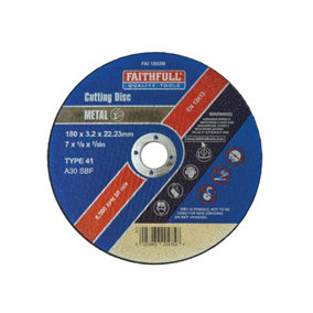 Faithfull  Metal Cut Off Disc 180 x 3.2 x 22.23mm FAI1803M