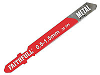 Faithfull - Metal Cutting Jigsaw Blades Pack of 5 T118G