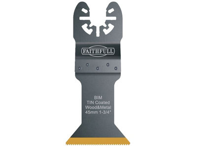 Faithfull - Multi-Functional Tool Bi-Metal Flush Cut TiN Coated Blade 45mm