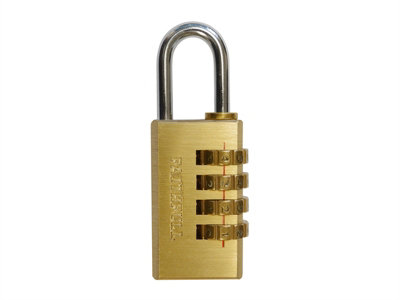 Faithfull NL11 Brass Combination Padlock 20mm FAIPLB20COM