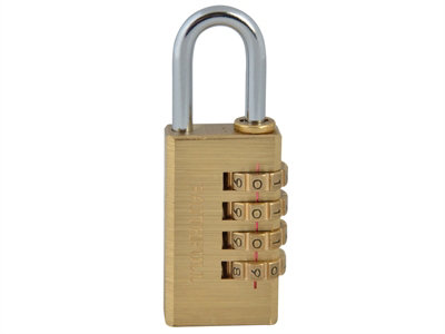Faithfull NL11 Brass Combination Padlock 28mm FAIPLB28COM