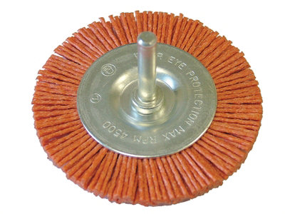 Faithfull Nylon Circular Brush 100mm x 6mm Shank FAIWBN100C