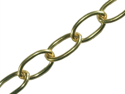 Faithfull Oval Chain 2.3mm x 10m Polished Brass FAICHOP23