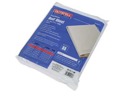 P34220 Heavy Duty Reusable Polythene Dust Sheet 3 x 4m FAIDSPL34
