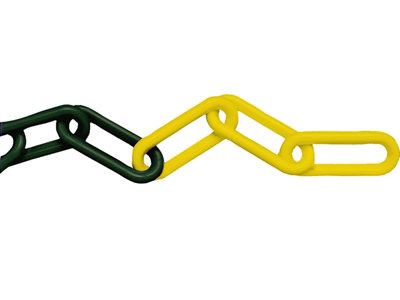 Faithfull Plastic Chain 8mm x 12.5m Yellow / Black FAICHPYB812C