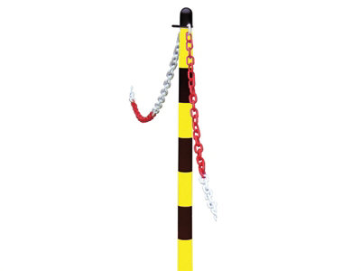 Faithfull Plastic Post for Chain - Yellow / Black FAICHPOSTYB