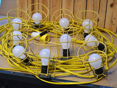 Faithfull Power Plus HL-03ES-22 Festoon Lights 10 ES Bulbs 110V 22m FPPSLFESTOON