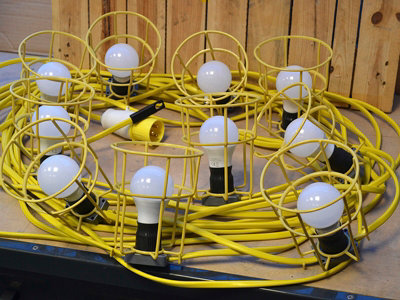 Faithfull Power Plus HL-03ES-22-LED Festoon Lights Low Energy 10 LED Bulbs 110V 22m FPPSLFESTLED - 4