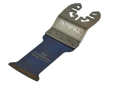 Faithfull Premium Arc Cut Wood & Metal BiMetal Blade 32mm DIY at B&Q