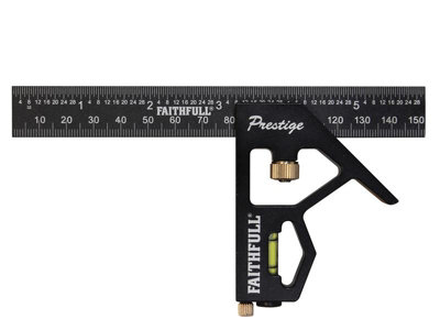 Faithfull  Prestige Combination Square Black Aluminium 150mm (6in) FAICS150CNC