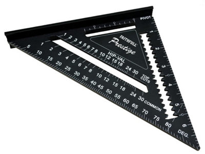 Faithfull Prestige Speed Square CNC 180mm 7 Inch Roof Rafter Square FAICSQ7CNC