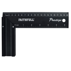 Faithfull - Prestige Try Square Black Aluminium 200mm (8in)